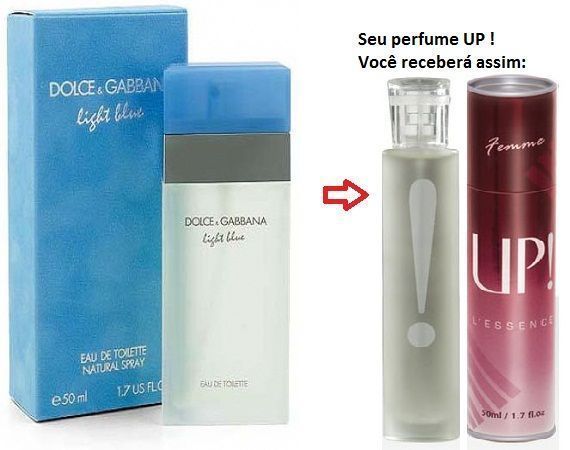 Perfume UP! Essência do Dolce&Gabbana LightBlue. 50ml